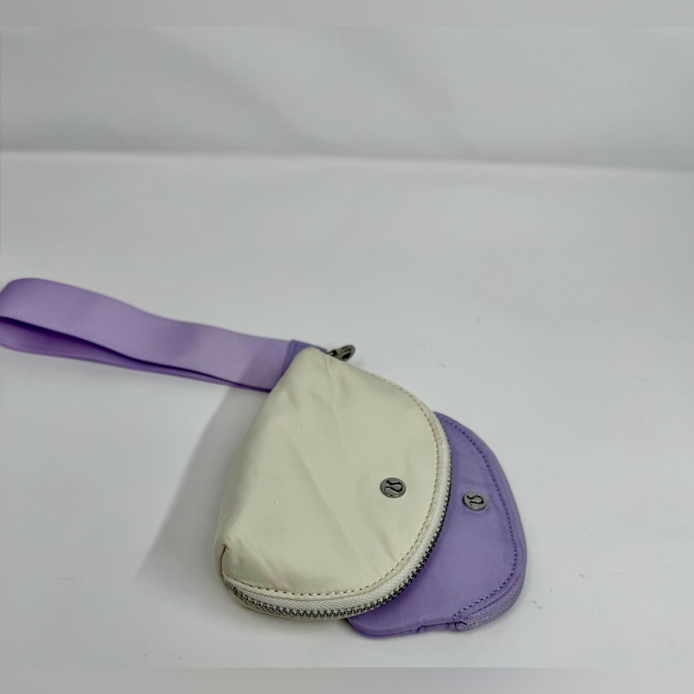 Lululemon Dual Pouch Wristlet in Lavender and Opal with metallic hardware